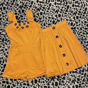 Art and tatyana beach bash romper and skirt set small mustyellow